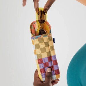 Baggu Multi Colour Medium-Check Puffy Glasses Sleeve